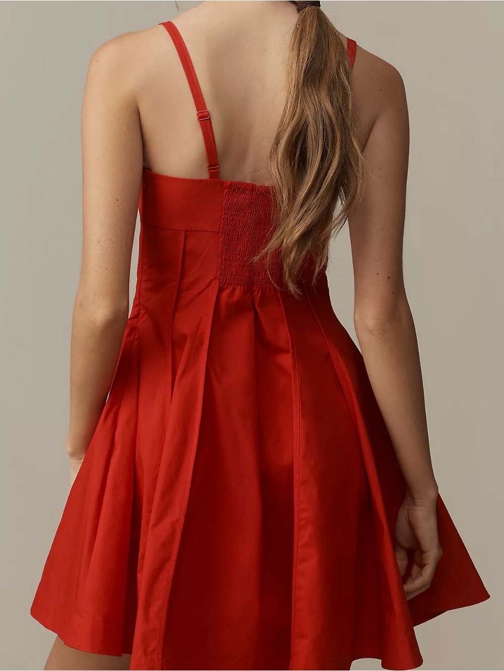 Anthropologie Mare Mare Cotton V-Neck Corset Mini Dress - Picture 2 of 6